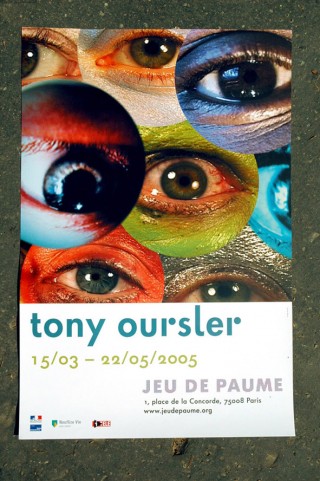 Poster for the ‘Tony oursler’ exhibition, first version of the logo.